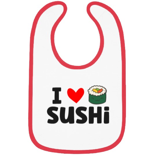 I Love Sushi Love Sushi Rolls Bibs