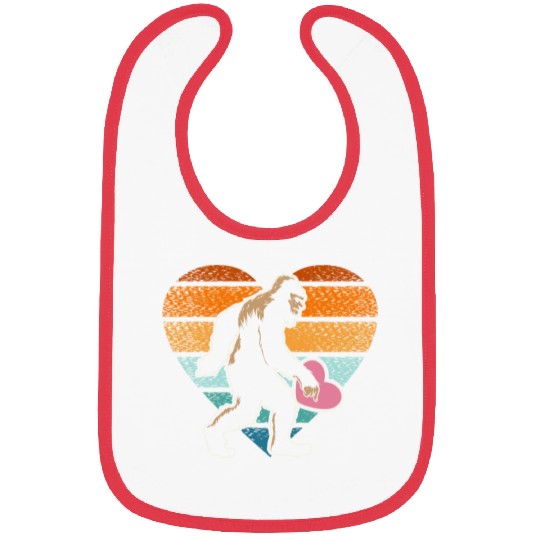 Valentines Day Hearts Day Cupid Bigfoot Believer Bibs