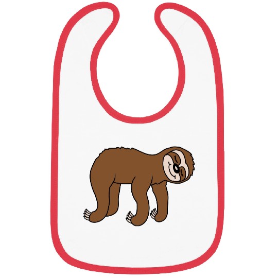 Lying tired sloth sleeping Bibs