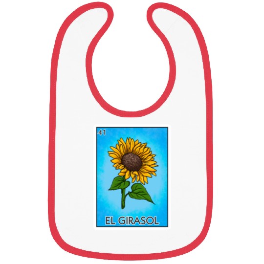 El Girasol Sunflower Card Mexican Lottery Card Bibs