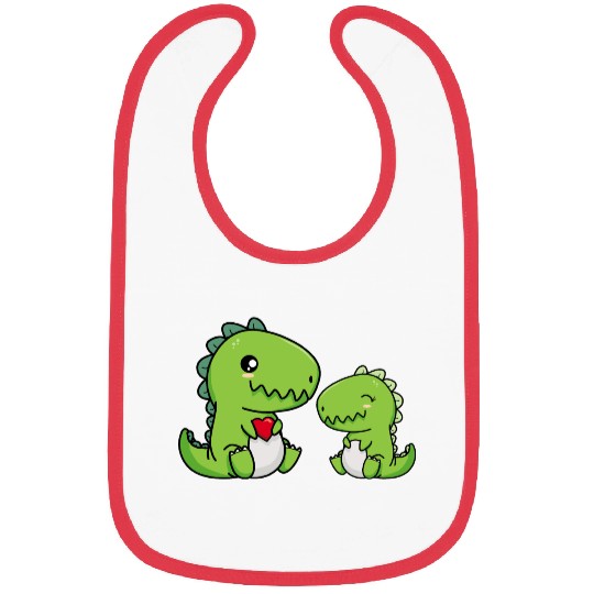 Big sister brother dino siblings boy girl heart Bibs