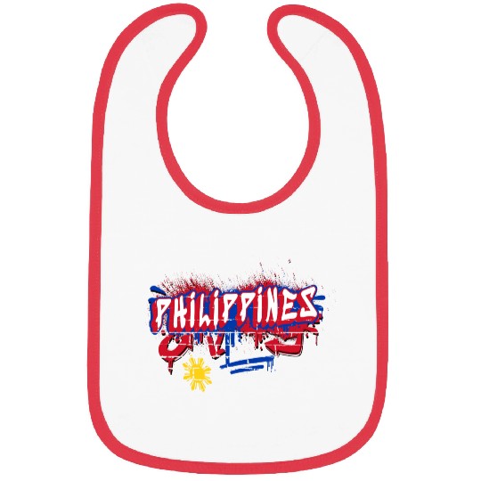Philippines graffiti flag design Bibs