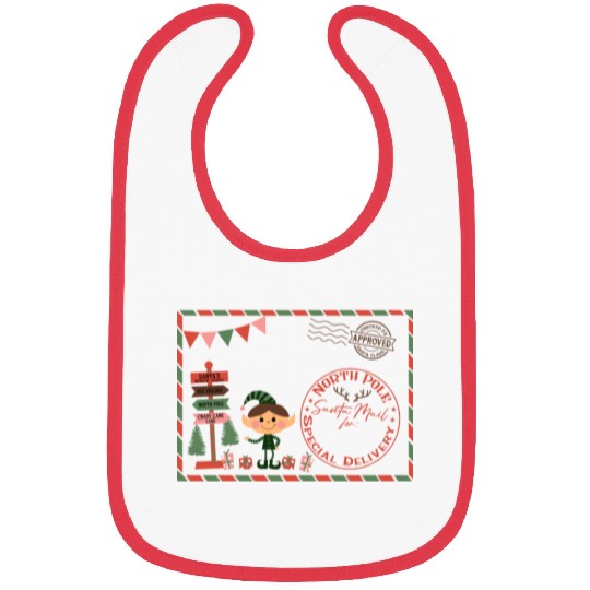 Santa Letter Elfe North Pole Specjal Delivery Mail Bibs