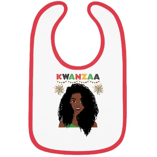 Happy Kwanzaa African Pride Black Woman Bibs