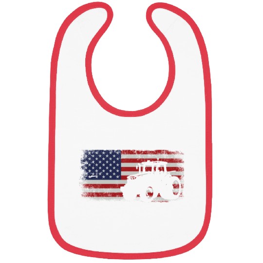 Farming Farmer American Flag Us Bibs