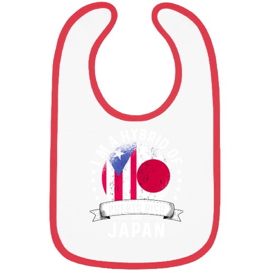 Puerto Rico Flag Japan Grown Country Flags Bibs