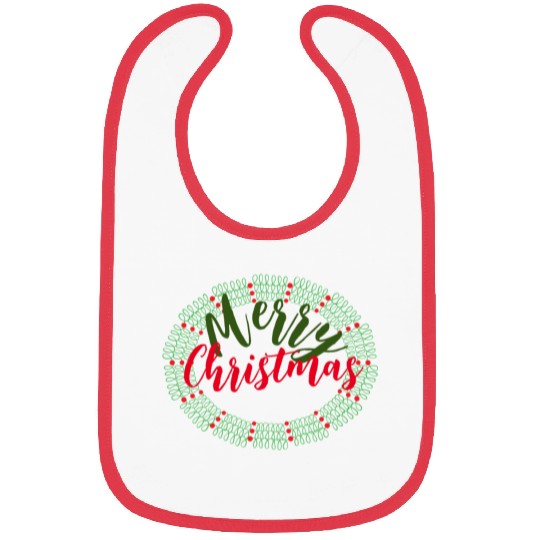 Cute Christmas with Santa and Reindeer Bibs