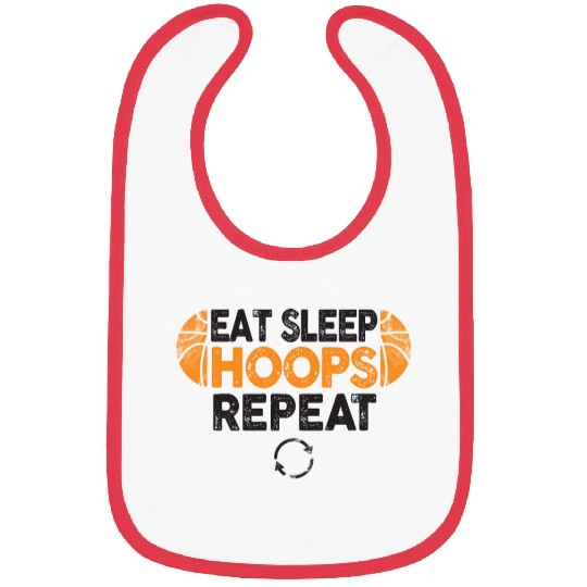 Eat Sleep Hoops Repeat Basketball Bibs