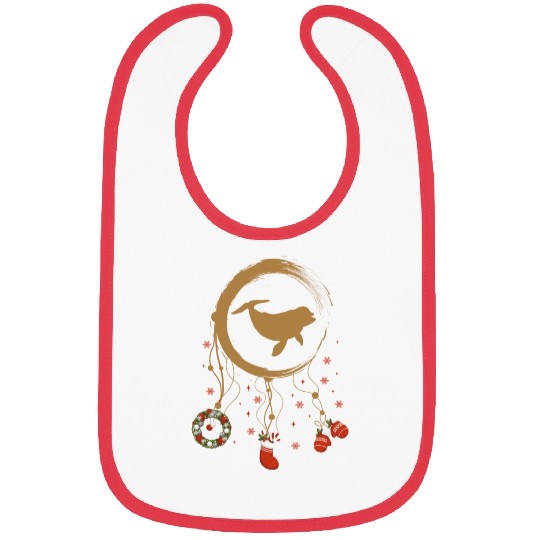 Winter dreamcatcher Christmas Dolphin Bibs
