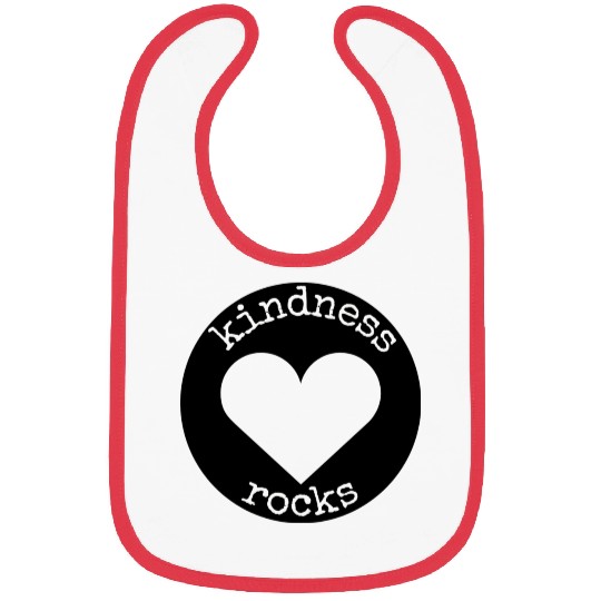 Kindness Rocks Black Peekaboo Heart Bibs