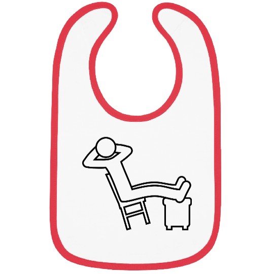 relax man chair icon Bibs