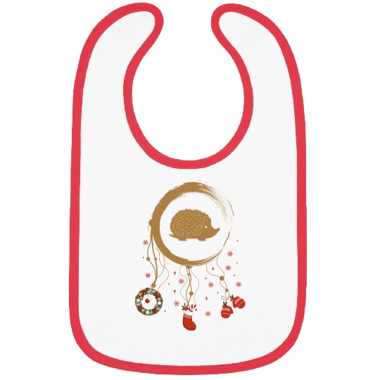 Winter dreamcatcher Christmas Hedgehog Bibs