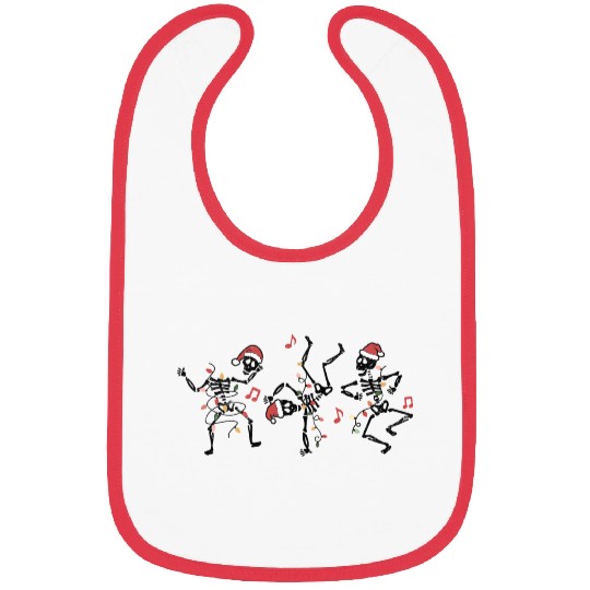 christmas skeleton Bibs