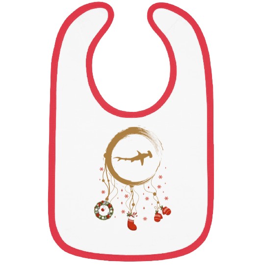 Winter dreamcatcher Christmas Hammerhead Shark Bibs