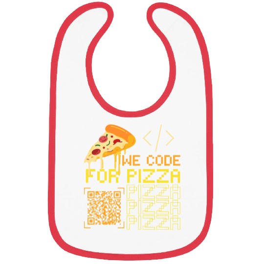 We Code For Pizza | Software Developer Memes Bibs