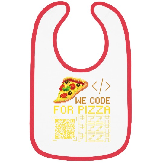 We Code For Pizza | Software Developer Memes Bibs
