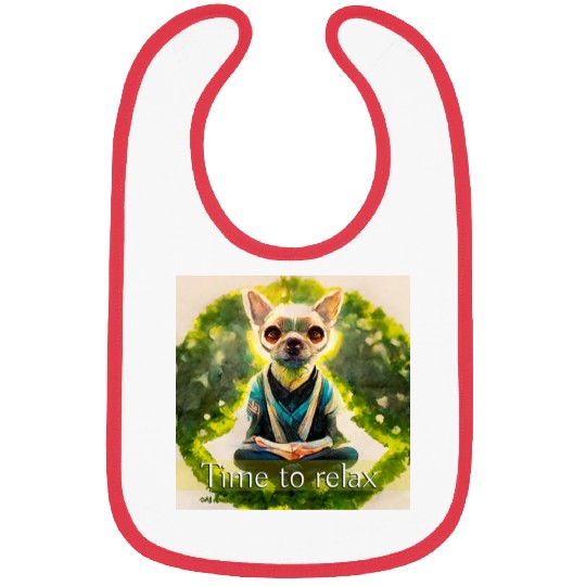 dog relaxion, buddhist chihuahua Bibs