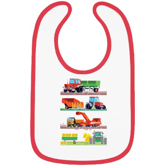 Farm Vehicles Tractor Lover Bibs