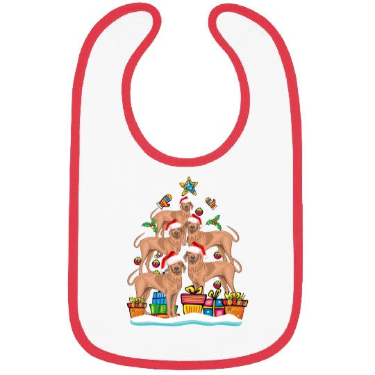 Corgi Christmas Tree Santa Hat Dog Lover Xmas Bibs