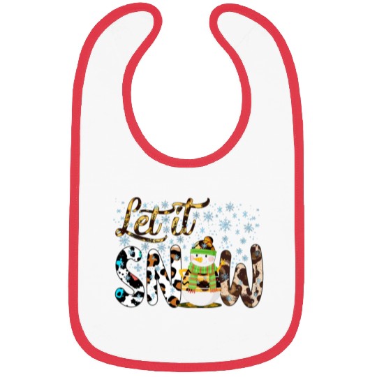 Christmas Snowman, Let it snow , Snowman gift Bibs