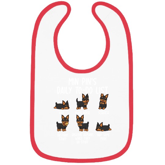 Miniature Pinscher Daily To Do List Bibs
