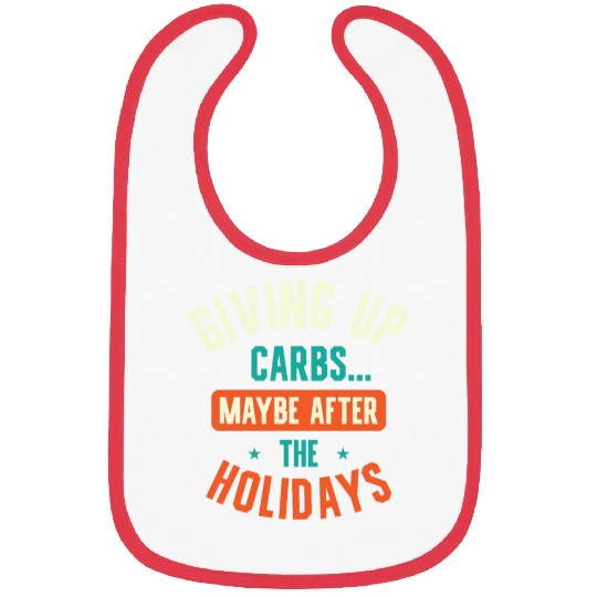 Christmas Holiday Carbs Foodie Fitness Work Out Bibs