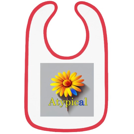 Colorful flower, atypical or neurodivergent Bibs