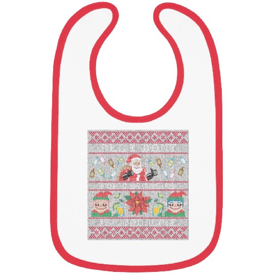 All i want for christmas is good red wine Bibs