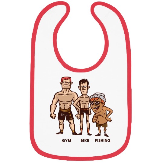 Men Funny Gym Bike Fishing Men Funny Gym Bike Fish Bibs