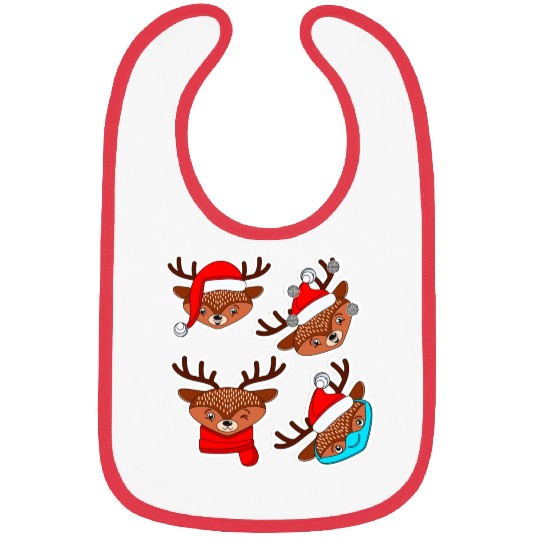 Christmas Deer Sticker Pack Bibs