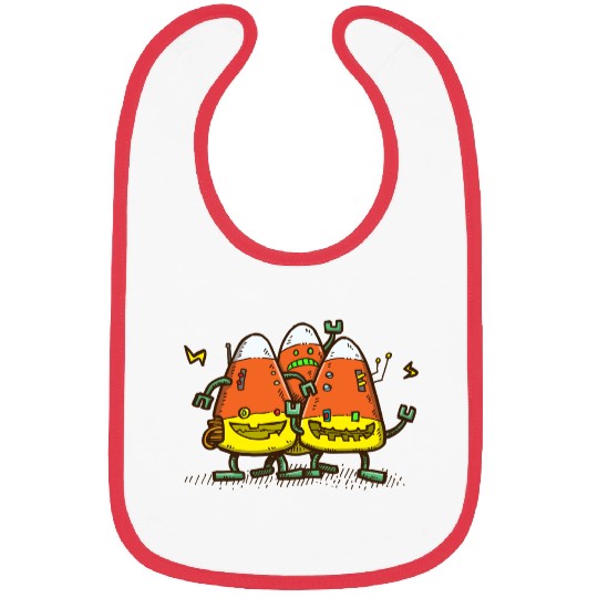 Candy Corn Bots Bibs