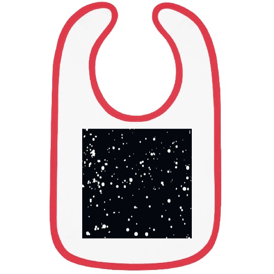 White dots in a black sky pattern for winter lover Bibs