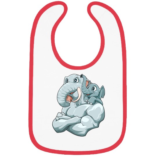 Strong Elephant with Elephant Kid for a Elephant Bibs