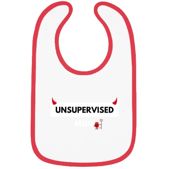 UNSUPERVISED MUM FUNNY CUTE DESIGN Bibs