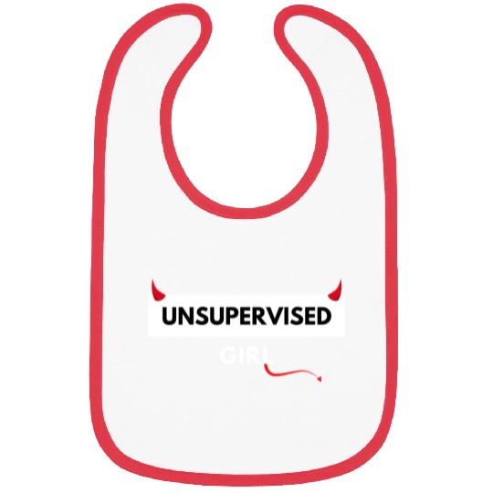 UNSUPERVISED GIRL FUNNY CUTE DESIGN Bibs