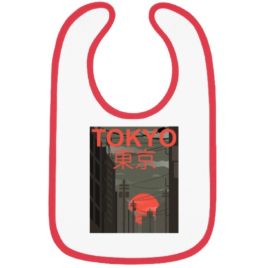 Tokyo Downtown 東京都 Japan City Japanese Sunset Sunr Bibs