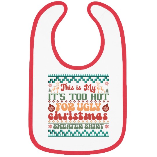 retro vintage pink santa claus Bibs