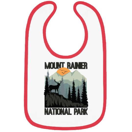 Mount Rainier National Park Mountains Deer Bibs