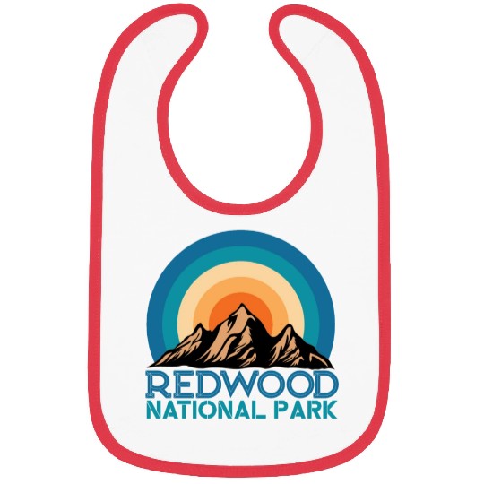 Cool Vintage Retro Redwood National Park Mountain Bibs