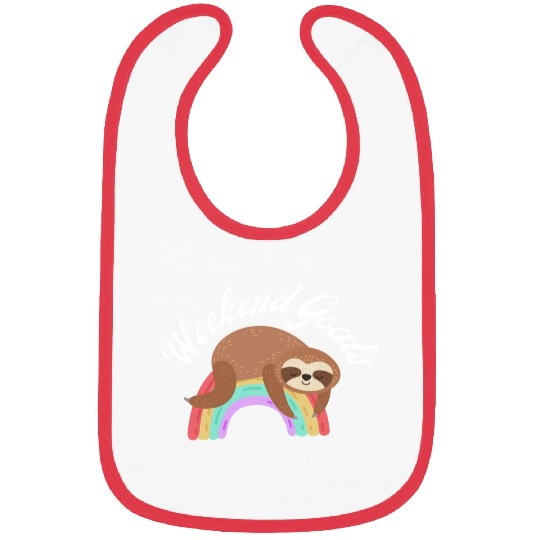 Sloth Rainbow Bibs