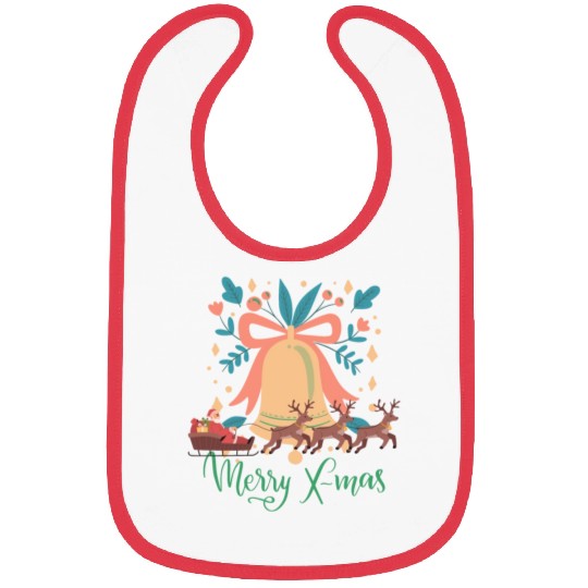 Jingle Bells Merry Christmas Bibs