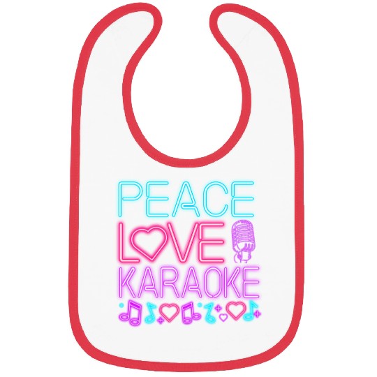 Karaoke Singer 80s Retro Peace Bibs