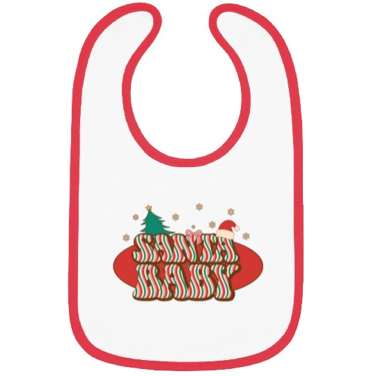 Xmas Christmas Santa Baby Fir Tree Snowflakes Bibs
