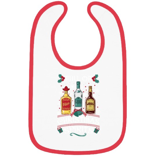 Christmas Tequila Vodka Whisky Lover Bibs