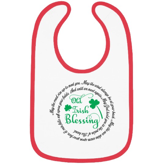 Old Irish Blessing St Patricks Day Shamrock Bibs