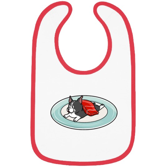 Boston Terrier Nigiri Sushi Bibs