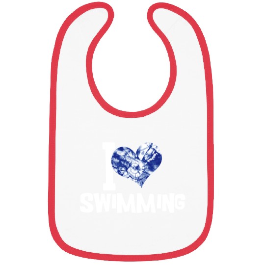 I Love Swimming Swimmer Swim Bibs