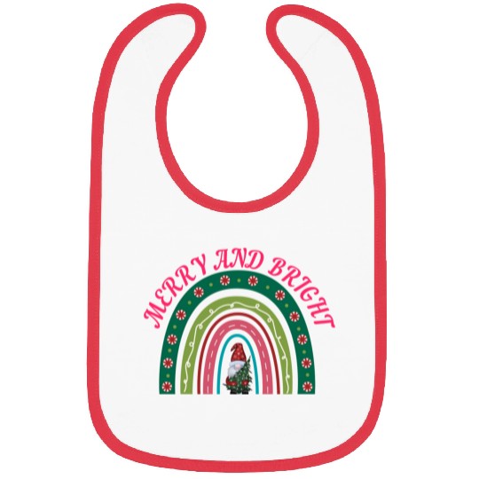 Merry and bright Christmas Bibs