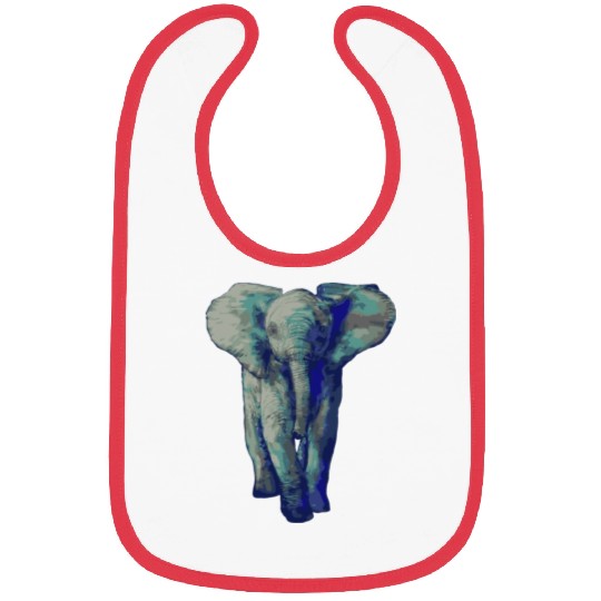 Cute Baby Elephant Art Save The Elephants Bibs