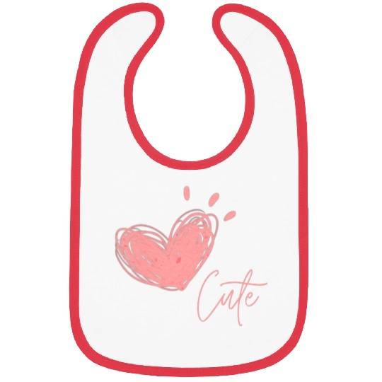 Cute pink heart. Bibs